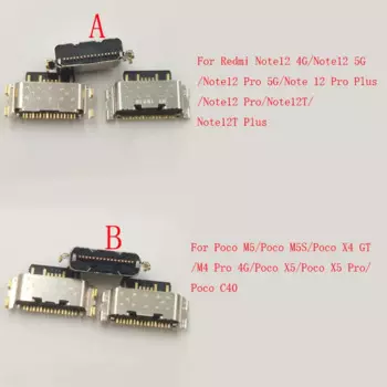 5-50 шт., разъем для зарядного устройства Xiaomi Redmi Note 12 12T Plus Note12 Poco M5 M5S X4 GT M4 Pro X5 C40