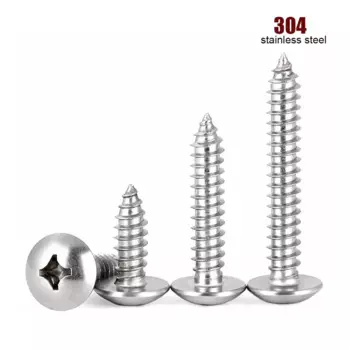 5/50 шт. M2.2 M2.9 M3.5 M3.9 M4.2 M4.8 M5.5 M6.3 304 Нержавеющая сталь Phillips с большой ферменной головкой Саморез по дереву JISB1122T