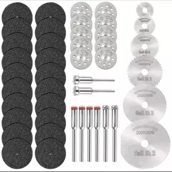 5-60Pcs Diamond Cutting Discs Metal Hss Saw Blade Set Cutting Tool Saw Blades for Dremel Metal Cutter Power Hand Tools 22-50mm
