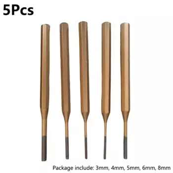 5/6/7 шт. высокотвердое цилиндрическое долото с круглой головкой центральное долото хром-ванадиевая сталь перкуссионное долото 3/4/5/6/7/8/10 мм