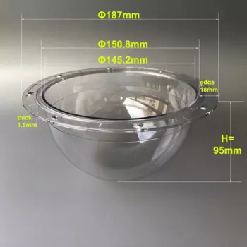 5.7 - дюймовая внутренняя и внешняя CCTV заменяет полусферическую прозрачную крышку камеры безопасности PC из органического стекла для камеры Panasonic