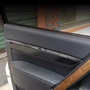 5 дверей SUV! Для Mitsubishi Pajero V80 2007-2021 углеродный стиль Боковая дверь интерьер частичная Панель рамка Крышка отделка Стайлинг автомобиля