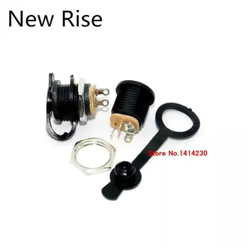 5 комплектов/Лот, высокое качество, DC022 5,5*2,1/5,5x2,1 мм Разъем питания постоянного тока/разъем постоянного тока для монтажа панели с водонепроницаемой крышкой