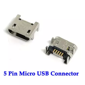 5-контактный разъем Micro USB, женский порт, женский разъем, Фотоэлементы поверхностного монтажа, разъем для зарядки и передачи данных телефона Android, 5P микро USB, DIY, Ремонтный адаптер