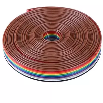 5 м ленточный кабель 10 Way плоский Цвет Радуга ленточный кабель провод Радужный кабель 10P ленточный кабель 28AWG