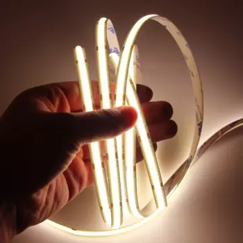 5 метров 12 В постоянного тока, высокая яркость, белый монолитный блок светодиодов, полоса освещения 320 чипов/метр, 90RA светильник веревке