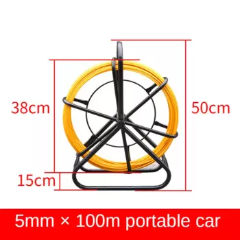 5 мм * 100 м Стекловолоконный кабель ходовой шток рыба змея вращающийся Съемник Flexi свинцовый Электрический Стекловолоконный кабель ходовой шток