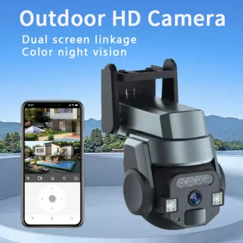 5 МП WiFi камера PTZ наружная камера ночного видения двойной идентификатор обнаружения человеческого человека тревожная сигнализация защита мониторинг