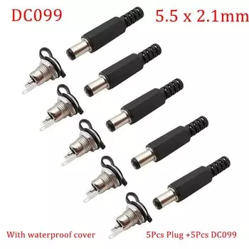 5 пар адаптеров питания постоянного тока LOCHEUK 5,5x2,1 мм