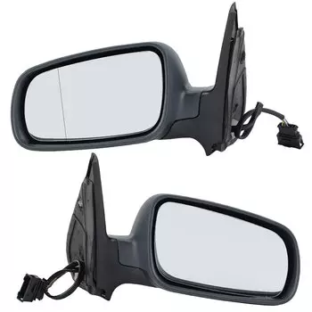 5-проводное боковое зеркало двери в сборе для VW Bora 1j Golf 4 1999-2006, грунтовка с подогревом, прозрачное зеркало, зеркало, автомобильные аксессуары