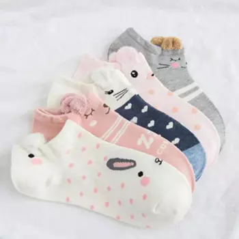 5 ярких новых женских носков, летние женские носки с героями мультфильмов