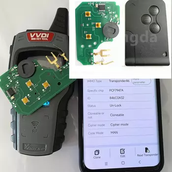 5 шт., 10 шт., 20 шт., ключ от машины, 3 кнопки, дистанционный ключ PCF7947, чип для Megane II для Scenic 2Key