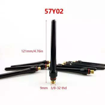 5 шт. 10 шт. сварочный аппарат TIG 57Y02 с длинной задней крышкой для сварочного фонаря TIG wp 17 18 26 серия, Расходники для сварки Tig, паяльные принадлежности