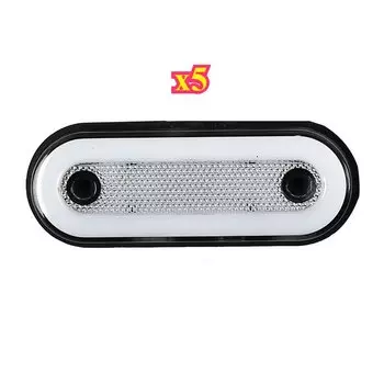 5 шт., 12 В, 24 В, боковой габаритный фонарь для грузовика, светодиодные фонари для прицепа, отражатель, габаритные фонари для Scania для DAF, грузовика для Isuzu