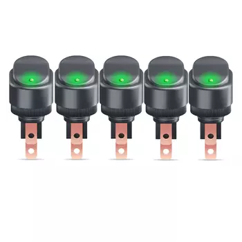 5 шт. 12 В светодиодный тумблер 30 А 12 мм 3 контакта SPST вкл/выкл переключатель для автомобиля грузовика RV мотоцикла морской лодки