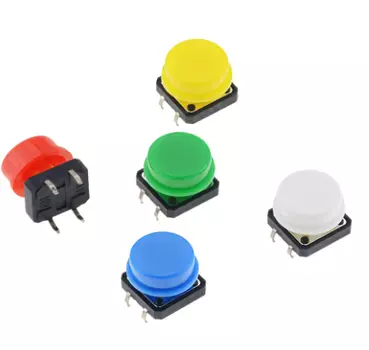 5 шт. 12x12x7,3 мм тактильные переключатели квадратный кнопочный тактовый переключатель 12*12*7,3 мм микропереключатели с круглой крышкой