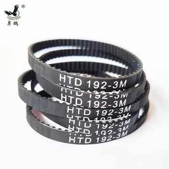 5 шт. Резиновый синхронный ремень HTD3M Yongpeng черный 6 мм 64 зуба