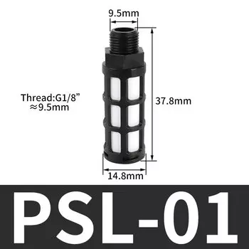 5 шт. 1/8 "1/4" 3/8 "1/2" резьба Пластик Пневматический Глушитель воздуха Электромагнитный клапан глушитель Шум сокращения фильтра