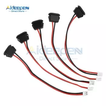 5 шт., 2-контактный USB-разъем типа C, водонепроницаемый разъем типа C с гнездом, разъем для быстрой зарядки, порт для зарядки, вилка зарядного устройства USB-C