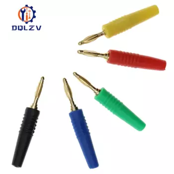 5 шт. разъемов "банан" DQLZV 2мм золотистого цвета