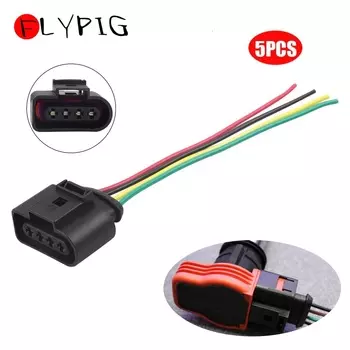 5 шт. 4-контактный разъем катушки зажигания, жгут проводов для Audi A3 A4 A5 A6 A8 Q5 Q7 R8 S4 S5 S6 VW SKODA SEAT FORD 1J 0973724