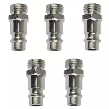 5 шт. Быстросъемные фитинги Ouliluye 1/4 дюйма BSP серебристые