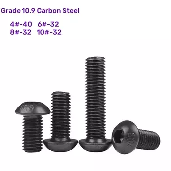 5 шт. черные болты с шестигранной головкой UNC 4 #-40 6 #-32 8 #-32 UNF 10 #-32