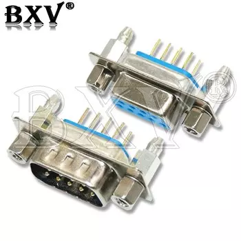 5 шт. DB9 DB15 RS232 гарпун штекер/гнездо разъем с завинчиваемым столбом 3,08 изогнутый трехмерный разъем Интерфейс VGA