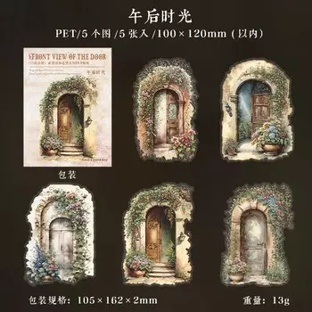 5 шт. декоративные наклейки пейзаж дверь Mengtai