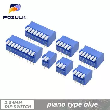 5 шт. DIP-переключатель PQZULK красный/синий