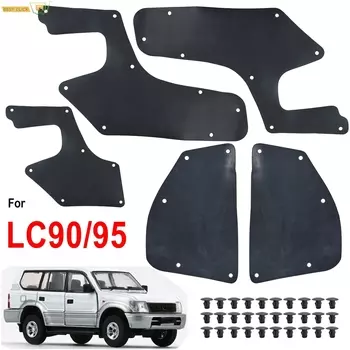 5 шт. для Toyota Land Cruiser Prado Colorado J90 J95 1996-2002, резиновые брызговики, внутренний вкладыш крыла, фартук, уплотнители, защита и зажимы