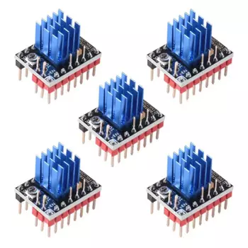 5 шт. Драйвер шагового двигателя TMC2209 V1.2 TMC2208 UART 2.8a Запчасти для 3D-принтера TMC2130 TMC5160 для SKR V1.3 V1. 4 mini E3