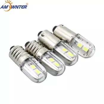 5 шт. E10 Ba9s led T4w H21W световой индикатор автомобиля Bulb 6,3 V/12V/24V/48V/60V 110V 230V 1W 2835 4 SMD оптовая продажа