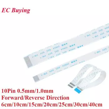 5 шт. EC Buying 10Pin Ribbon Flexible Flat Cable
