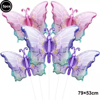 5 шт. фольгированных шаров бабочки PartiesTour