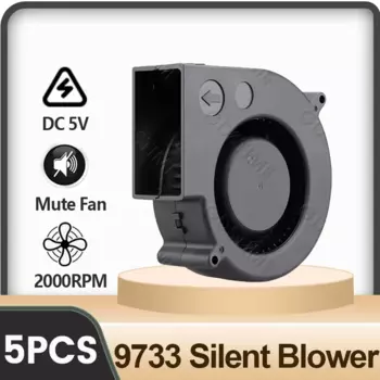 5 шт. Gdstime DC 5 В 90 мм 9 см турбо центробежный вентилятор 97x94x33 мм вытяжной охладитель9733 бесшумный охлаждающий вентилятор для сиденья автомобиля для барбекю