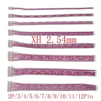 5 шт. JST XH2.54 гнездовые разъемы, красный/белый, 10/20/30 см