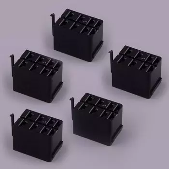 5 шт. клавишный выключатель, проводной терминал, разъем, подходящий для автомобиля, лодки, внедорожника, черный