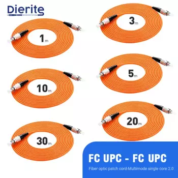 5 шт./компл. волоконный Перемычка 5 м FC UPC -FC UPC 2,0 мм многомодовый Simplex OM1 62,5/125um высококачественный волоконно-оптический соединительный кабель из ПВХ