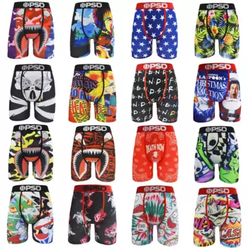 5 шт./комплект, мужские трусы-боксеры с принтом