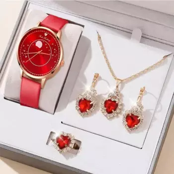 5 шт. комплект, женские модные кварцевые часы, женские часы, роскошный брендовый дизайн, женские часы, простые женские часы Montre Femme