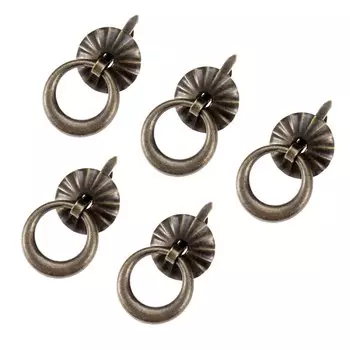 5 шт. круглые ручки из железа античная бронза 25 мм/19 мм