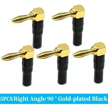 5 шт. L-образный банановый разъем Stlxy 4 мм красный черный