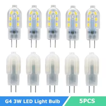 5 шт. LED лампа G4 Aoyuansea 3Вт тёплый/холодный белый
