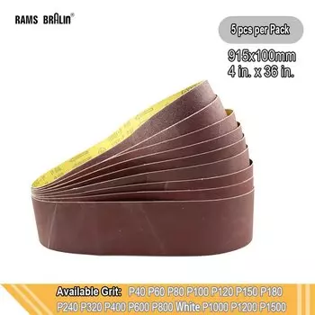 5 шт. ленты для шлифовки RAMS BRALIN P40-P1500 915х100 мм