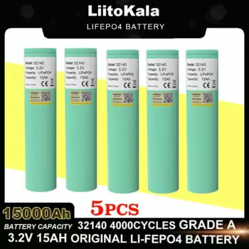 5 шт. LiitoKala 3,2 В LiFePO4 32140 15 Ач аккумулятор DIY 4s 12 В 24 В инвертор электромобиль путешествия аккумуляторы для кемпинга класса A