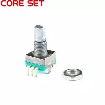 5 шт./лот 20-позиционный кодовый переключатель, поворотный энкодер EC11, цифровой потенциометр с переключателем, 5-контактная ручка, длина 15 мм