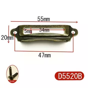 5 шт./лот Античная латунная красная бронзовая металлическая этикетка, тянущаяся рамка, ручка, визитница для файлов, для мебели, шкафа, ящика, коробки, ящика