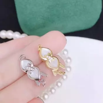 5 шт./лот Подвеска из серебра 925 пробы с застежкой-крючком