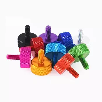 5 шт. M3 M4 * 6/8/10/12/16 винт с накатанной головкой из алюминиевого сплава, затягивающиеся вручную болты, анодированные, 11 цветов